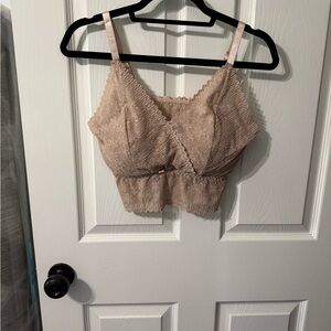 Tan Everyday Bra with Molded Cups and Traditional Straps